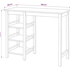 vidaXL 3-delige Barset MDF wit