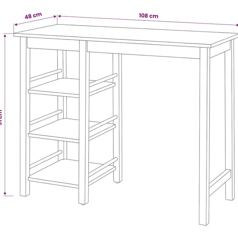 vidaXL 3-delige Barset MDF zwart