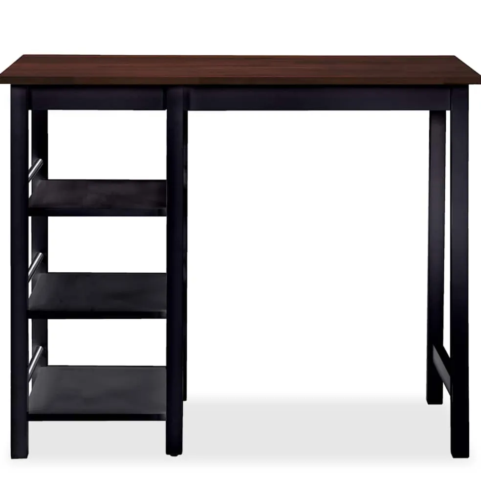 vidaXL 3-delige Barset MDF zwart