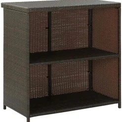 vidaXL 3-delige Barset poly rattan bruin