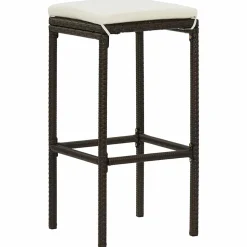 vidaXL 3-delige Barset poly rattan bruin
