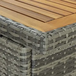 vidaXL 3-delige Barset poly rattan grijs