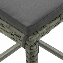 vidaXL 3-delige Barset poly rattan grijs