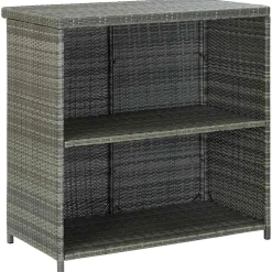 vidaXL 3-delige Barset poly rattan grijs