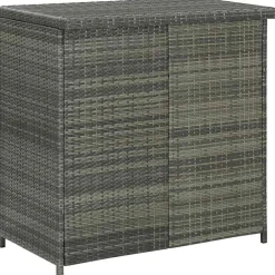 vidaXL 3-delige Barset poly rattan grijs
