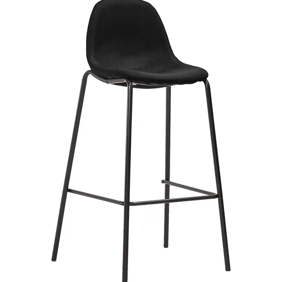 vidaXL 3-delige Barset stof zwart