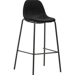 vidaXL 3-delige Barset stof zwart