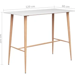 vidaXL 5-delige Barset wit