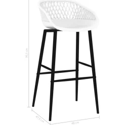 vidaXL 5-delige Barset wit