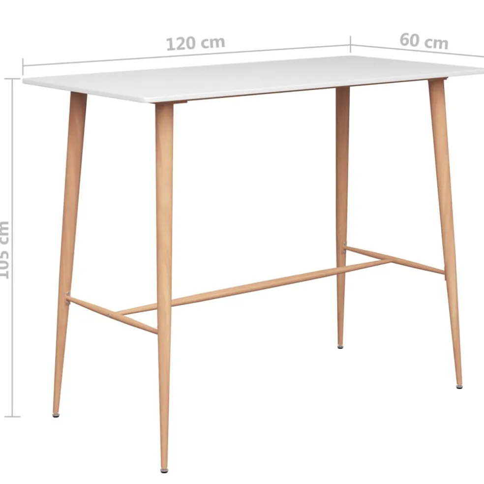 vidaXL 5-delige Barset wit