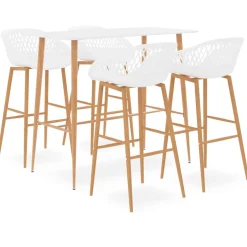 vidaXL 5-delige Barset wit