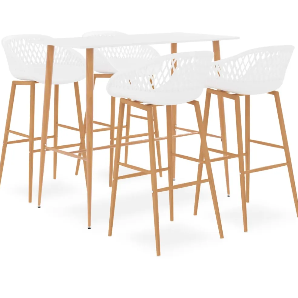 vidaXL 5-delige Barset wit