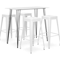 vidaXL 5-delige Barset wit