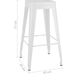 vidaXL 5-delige Barset wit