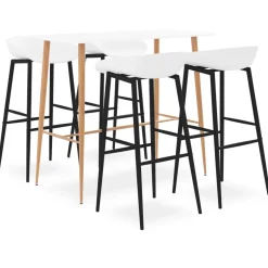 vidaXL 5-delige Barset wit