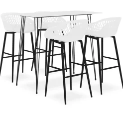 vidaXL 5-delige Barset wit