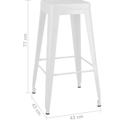vidaXL 5-delige Barset wit