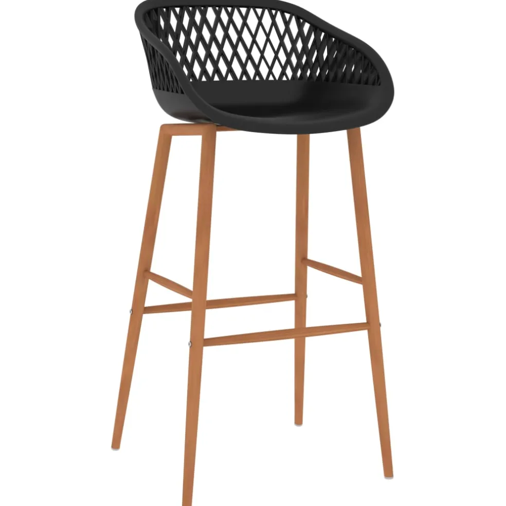 vidaXL 5-delige Barset wit en zwart