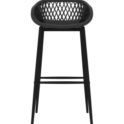 vidaXL 5-delige Barset wit en zwart