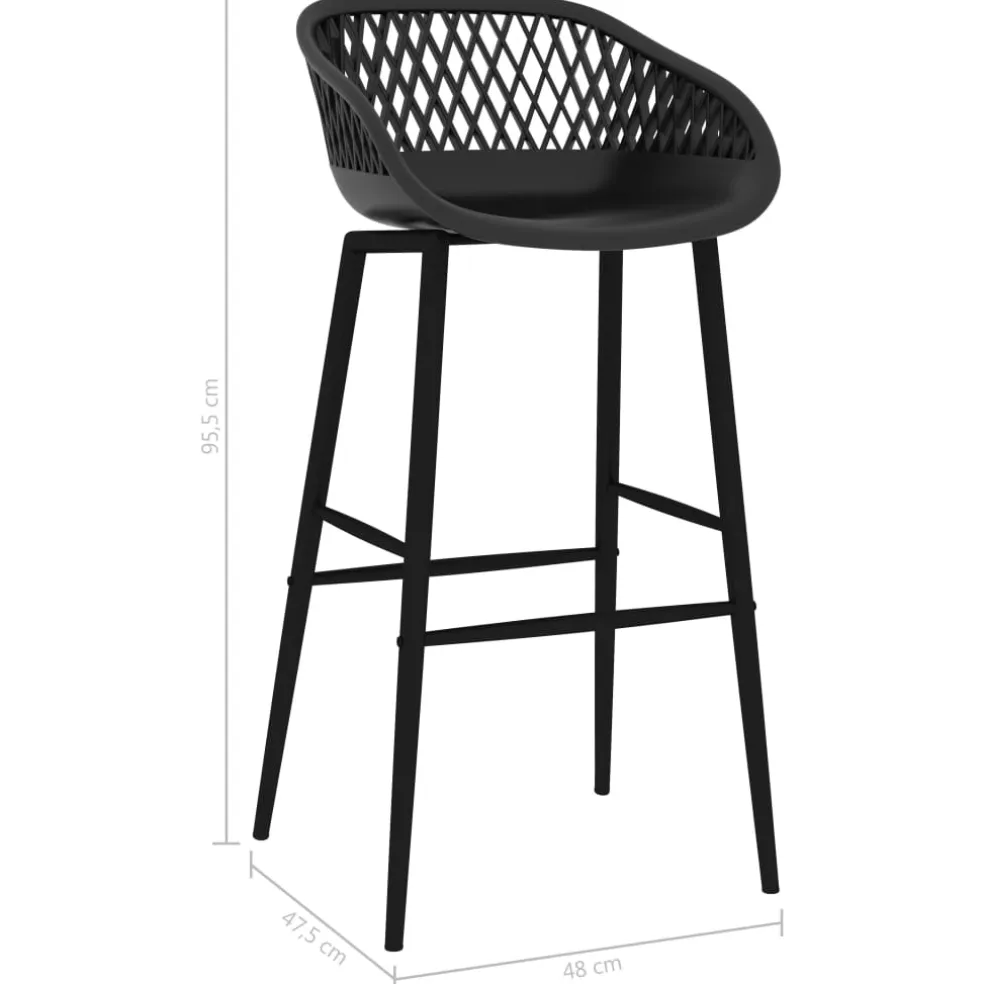 vidaXL 5-delige Barset wit en zwart