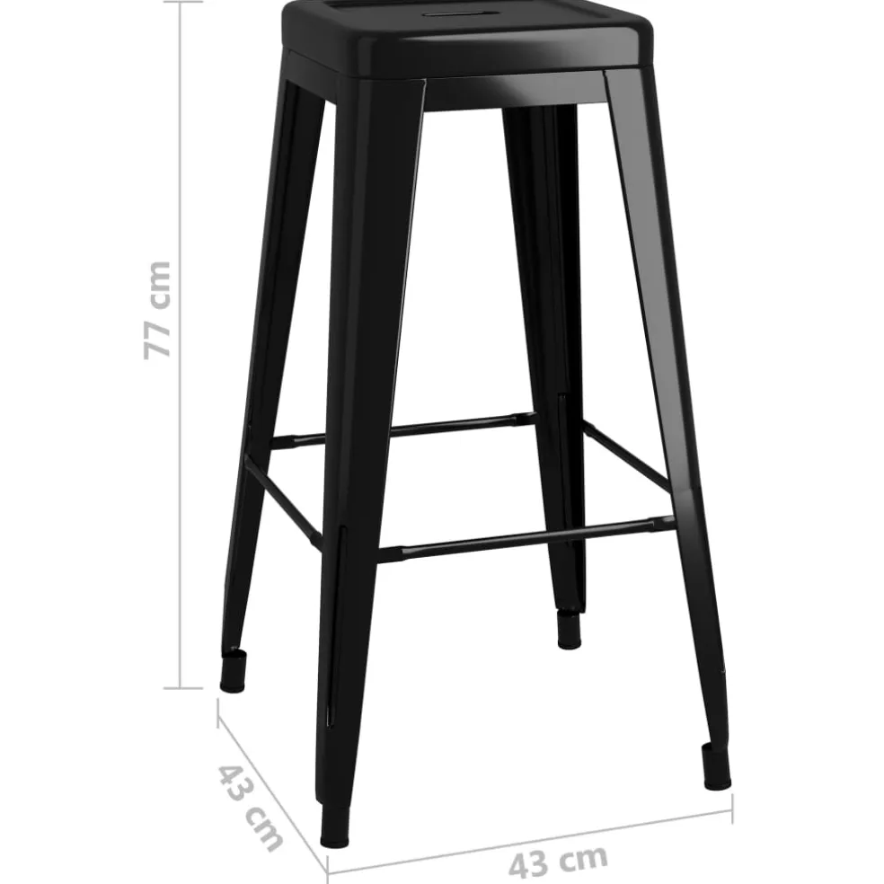 vidaXL 5-delige Barset wit en zwart