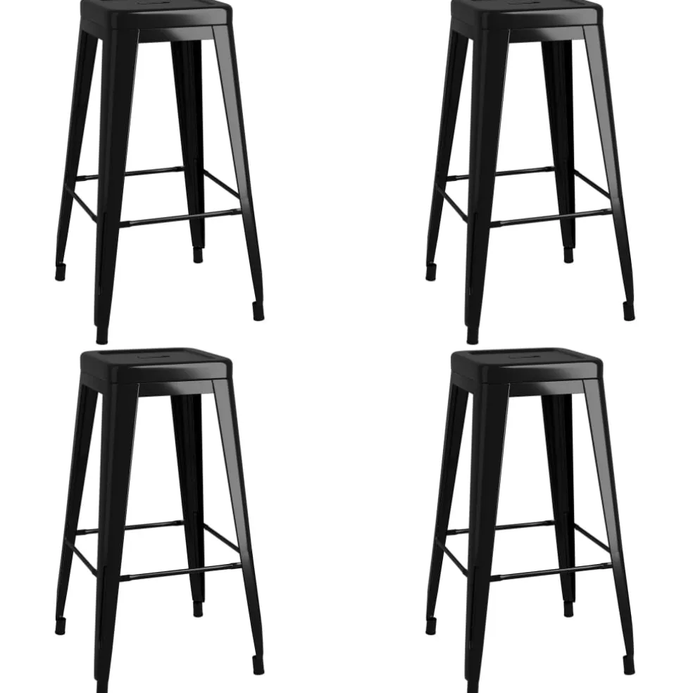vidaXL 5-delige Barset wit en zwart