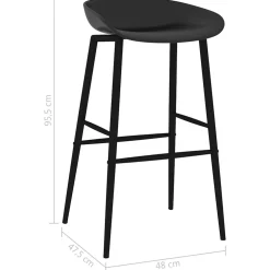 vidaXL 5-delige Barset wit en zwart