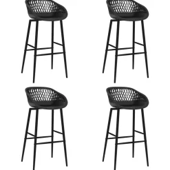 vidaXL 5-delige Barset zwart