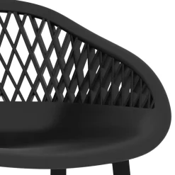 vidaXL 5-delige Barset zwart