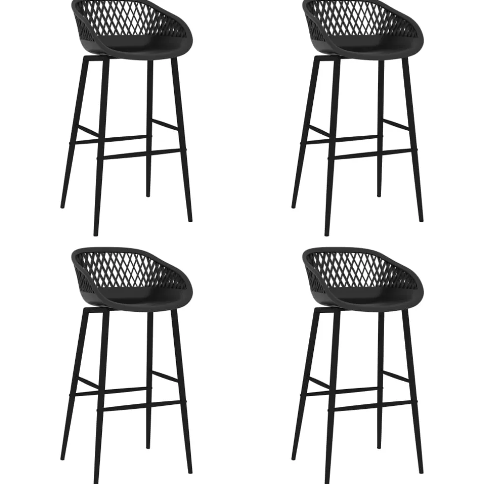 vidaXL 5-delige Barset zwart