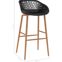 vidaXL 5-delige Barset zwart