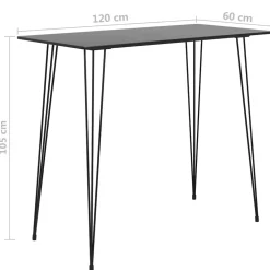 vidaXL 5-delige Barset zwart