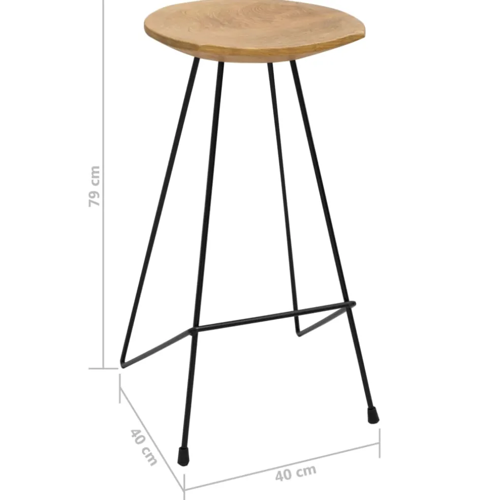 vidaXL 3-delige Barset zwart