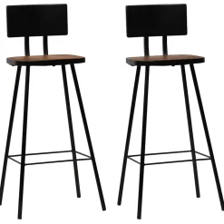 vidaXL 3-delige Barset zwart