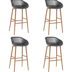 vidaXL 5-delige Barset zwart en wit