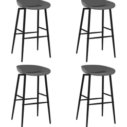 vidaXL 5-delige Barset zwart en grijs
