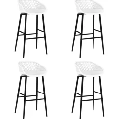 vidaXL 5-delige Barset zwart en wit