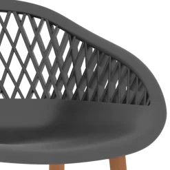 vidaXL 5-delige Barset zwart en grijs