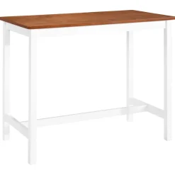 vidaXL 3-delige Bartafel en -krukkenset massief hout