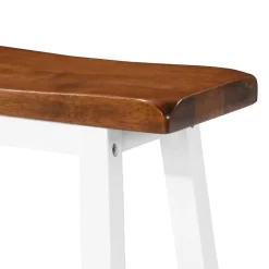 vidaXL 3-delige Bartafel en -krukkenset massief hout