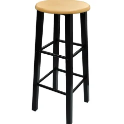 vidaXL 3-delige Bartafel en -krukkenset massief hout en staal