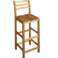vidaXL 7-delige Bartafel en -stoelenset massief acaciahout