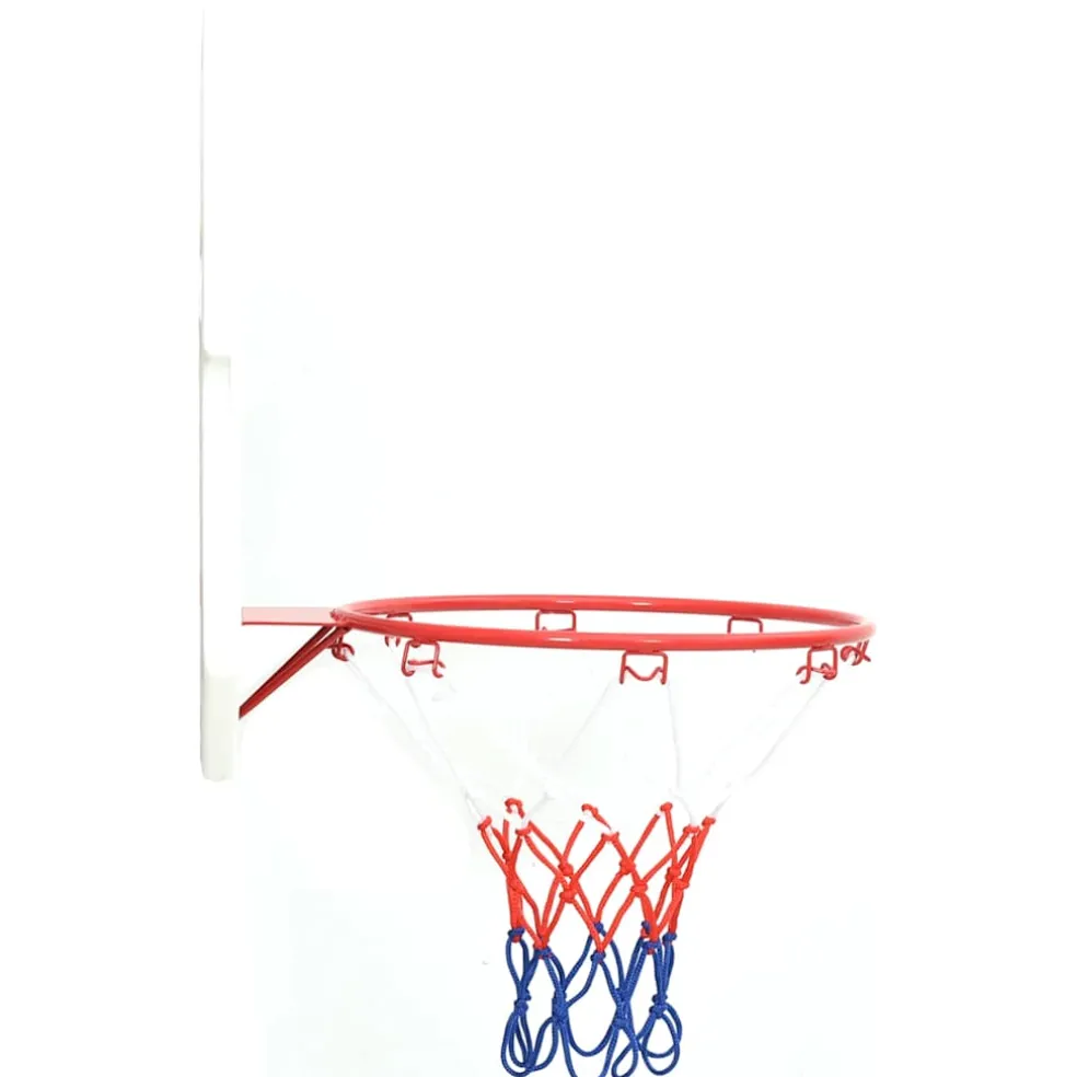 vidaXL 5-delige Basketbalset wandmontage 66x44,5 cm