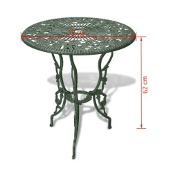 vidaXL 3-delige Bistroset gietaluminium groen