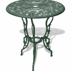 vidaXL 3-delige Bistroset gietaluminium groen