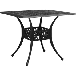 vidaXL 3-delige Bistroset gietaluminium zwart