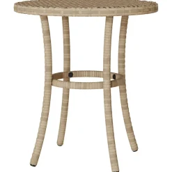 vidaXL 3-delige Bistroset met kussens poly rattan gemengd beige