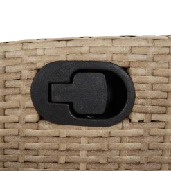vidaXL 3-delige Bistroset met kussens poly rattan gemengd beige