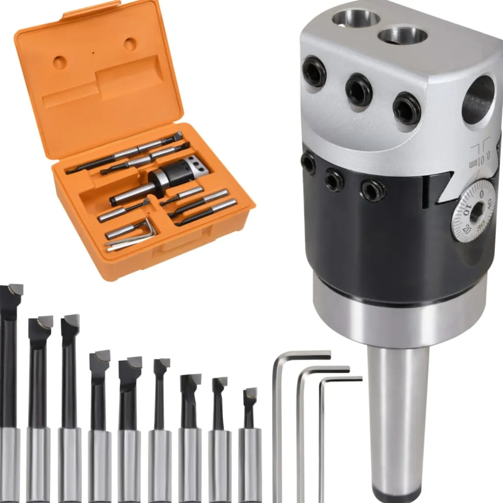 vidaXL 15-delige Boorgereedschapsset met MT3-F1-12 boorkop 50 mm