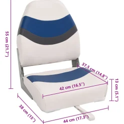 vidaXL 2-delige Bootstoelenset met hoge rugleuning inklapbaar